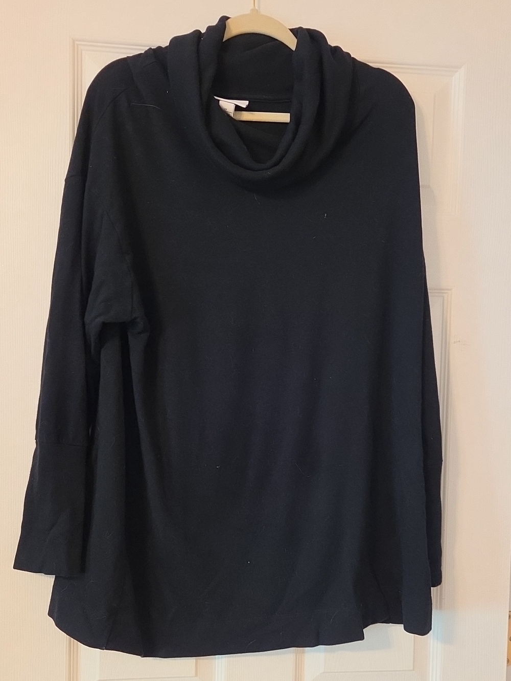 Pure Energy Black Cowl Neck Tunic Sweater